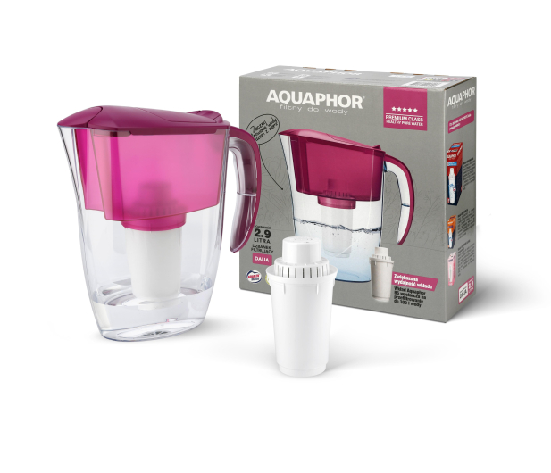 AQUAPHOR Dzbanek filtrujący Dalia 2,9l (kolor fuksja)+ wkład B100-5  - 1379838 - zdjęcie 2